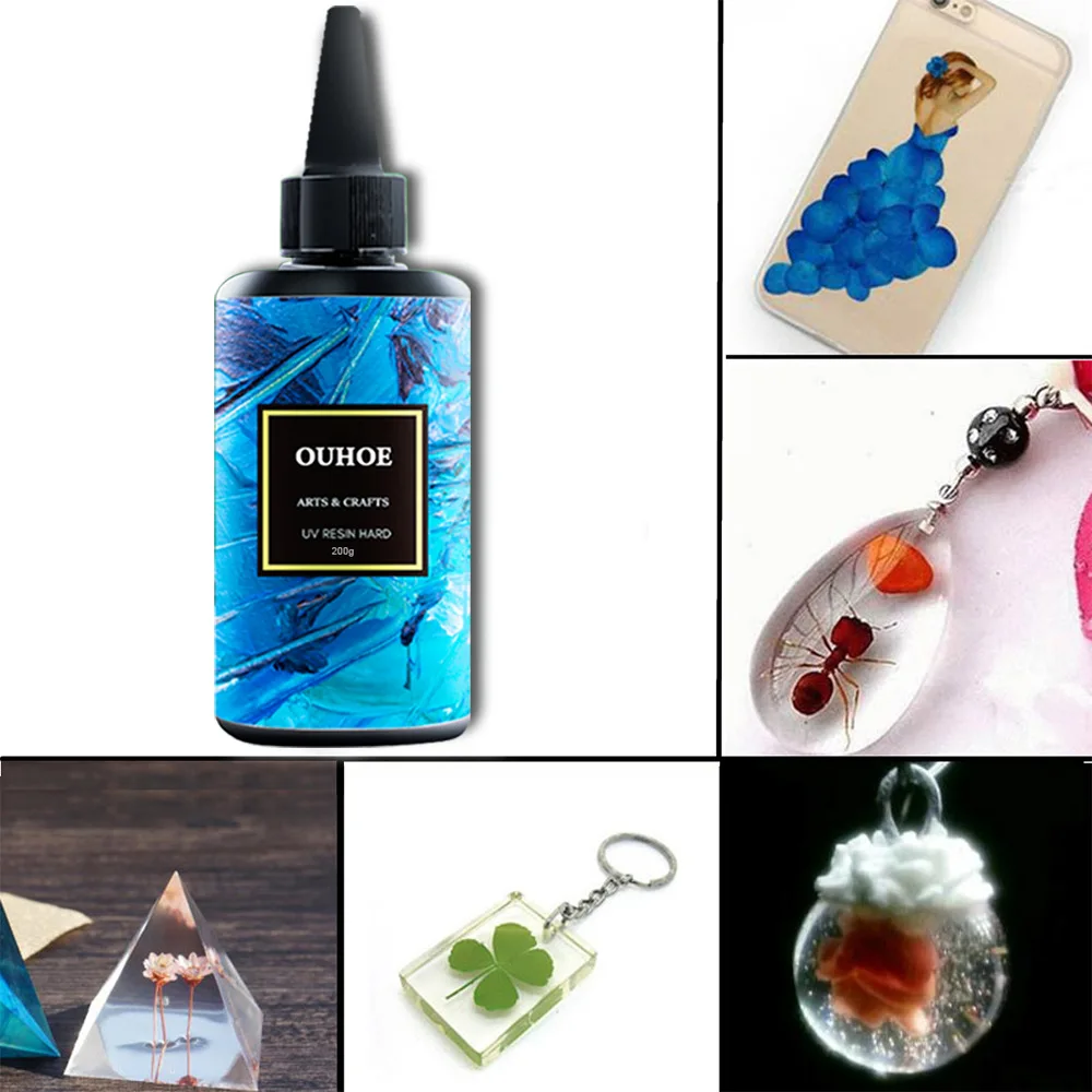 

30/100g Uv Glue Epoxy Resin Curable Glue Hard Type Glue Craft Decoration Tool Diy Curable Uv Glue Uv Acrylic Ceramic Adhesive