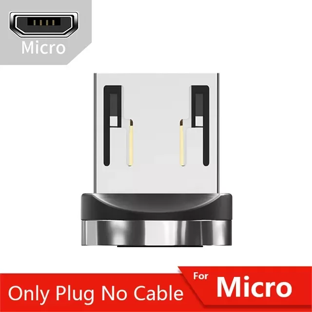 

2023NEW 540 Rotate 3A Fast Charging Micro USB Type C Magnet Charger Data Wire Cord