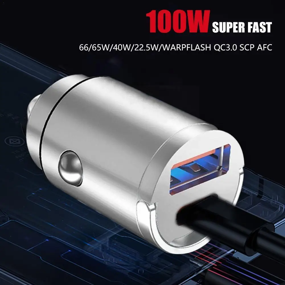 

Автомобильное зарядное устройство с двумя портами Usb Type-C Pd для 13 14 Pro Max 12 11 X3v7