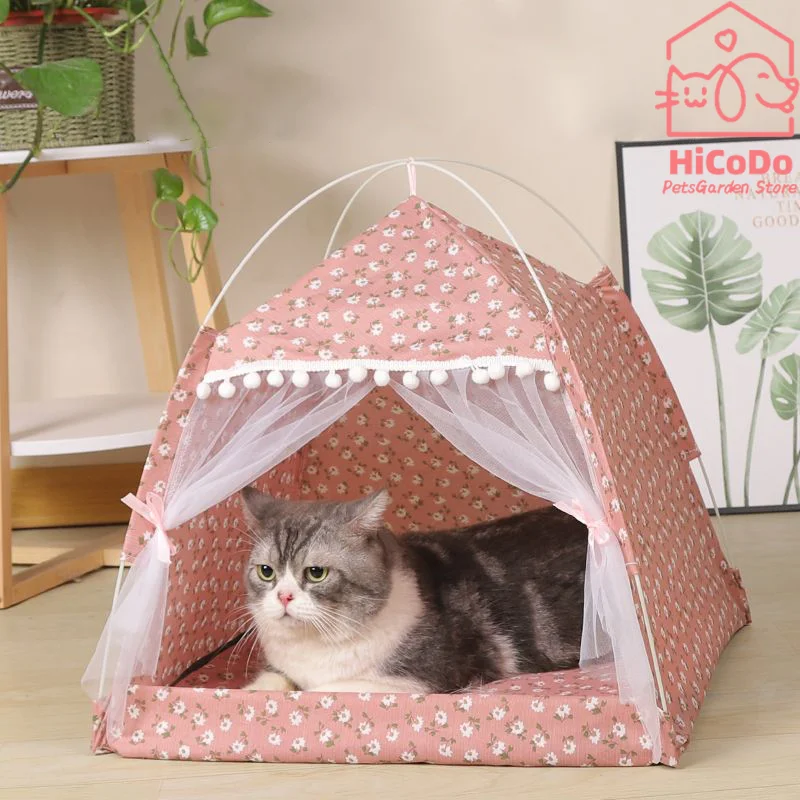 HiCoDo-переносная кровать для домашних животных палатка кошек маленькая корзина