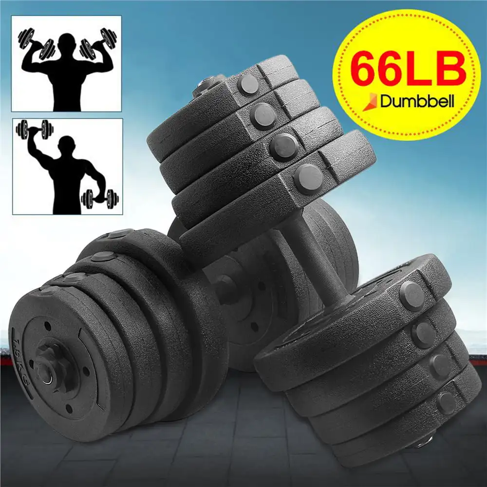 

66 Lbs. Weight Dumbbell Set Adjustable Gym, Home Barbell Plates Body Workout