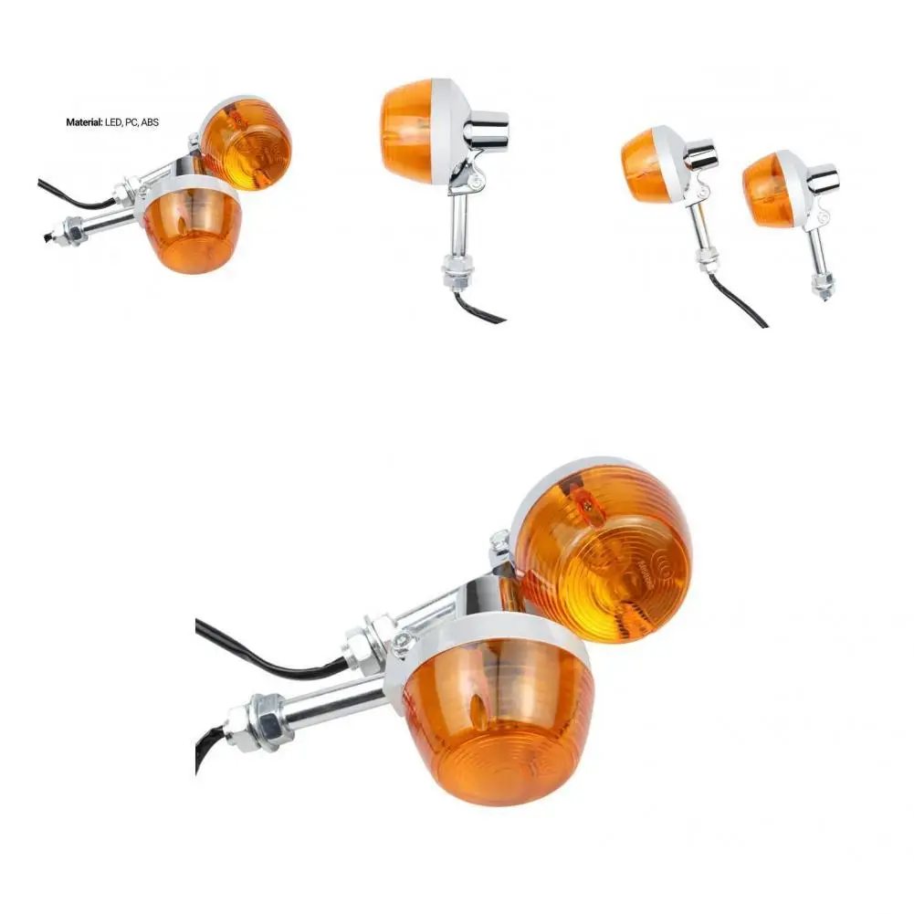 

1 Pair Reliable Turn Signal Light Waterproof Silver Color Turn Indicator Light Amber Color Light Motorcycle Indicator Lamp