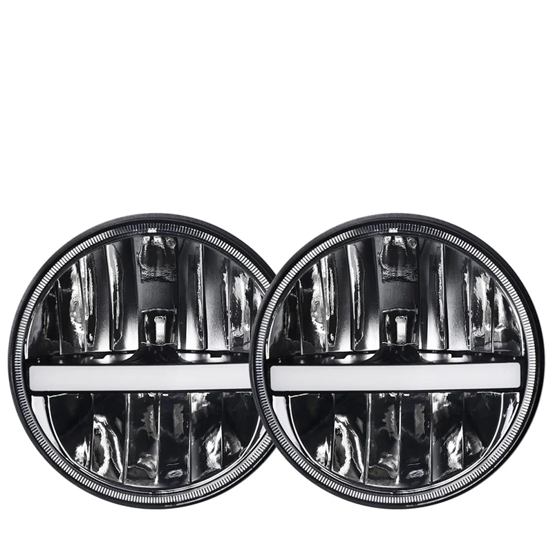 Автомобильные светодиодные 7-дюймовые светодиодные фары H4 для Lada Niva 4X4 Uaz Hunter для Land Rover Defender для Mazda Miata MX5 для Nissan Patrol Y60