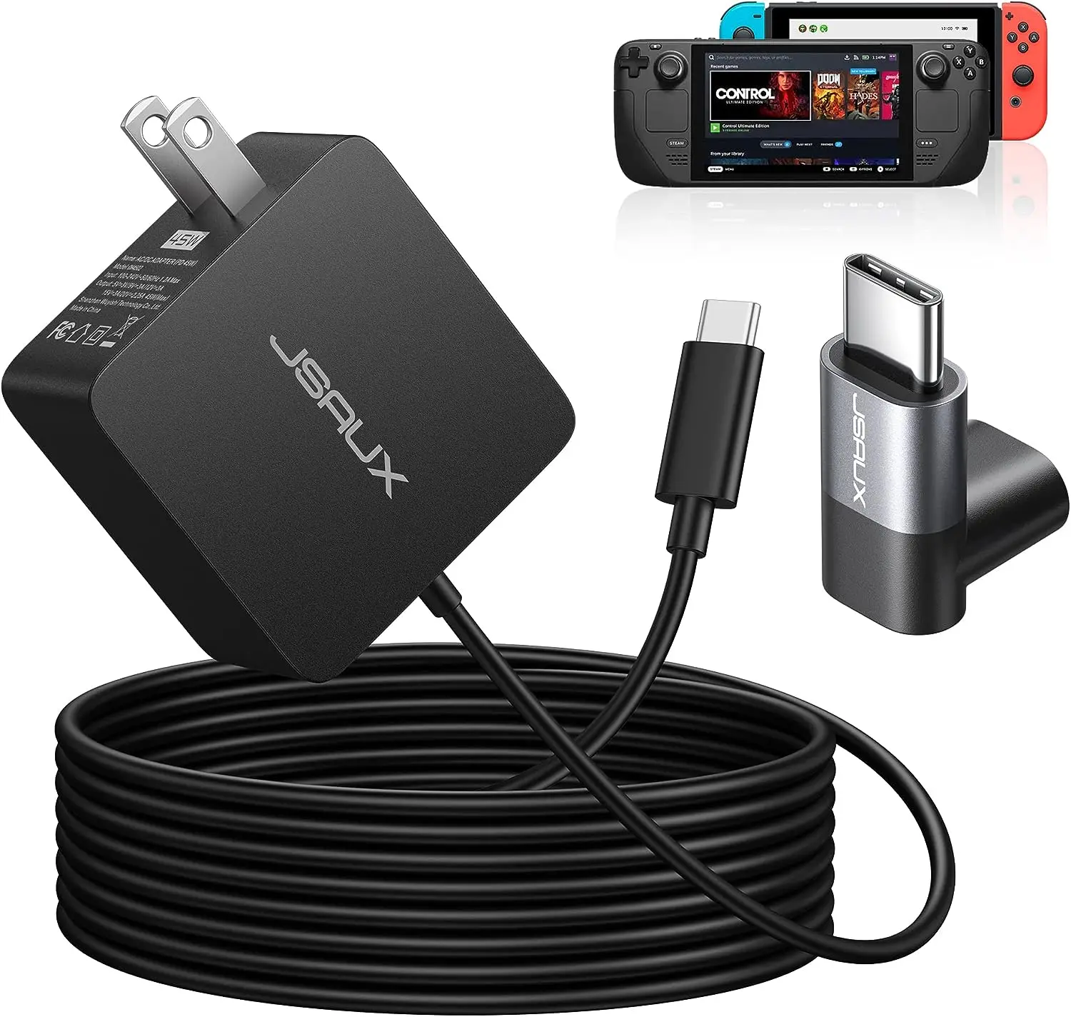 Зарядное устройство с USB-портом 45 Вт 5 футов кабель Type-C PD 3 0