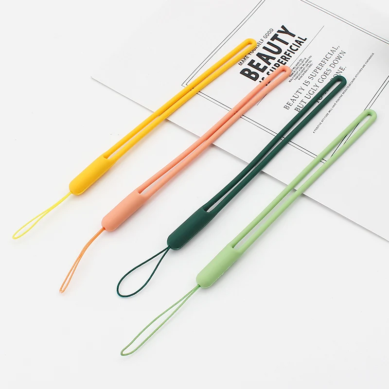 Silicone Cell Phone Lanyard For iPhone Xiaomi Holder Wrist Straps Keychain Camera Strap ID Card Gym USB Badge Cord Hanging Rope