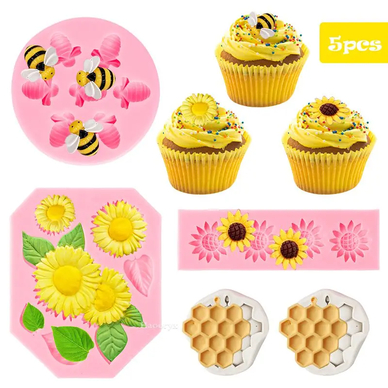 

5 шт., силиконовые формы для украшения тортов