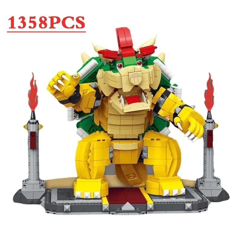 

New October 2022 Mighty Bowser compatible with 71411 1358pcs Coolmaster Bricks Assembly Brick Kit Kids Educational Toy Gifts