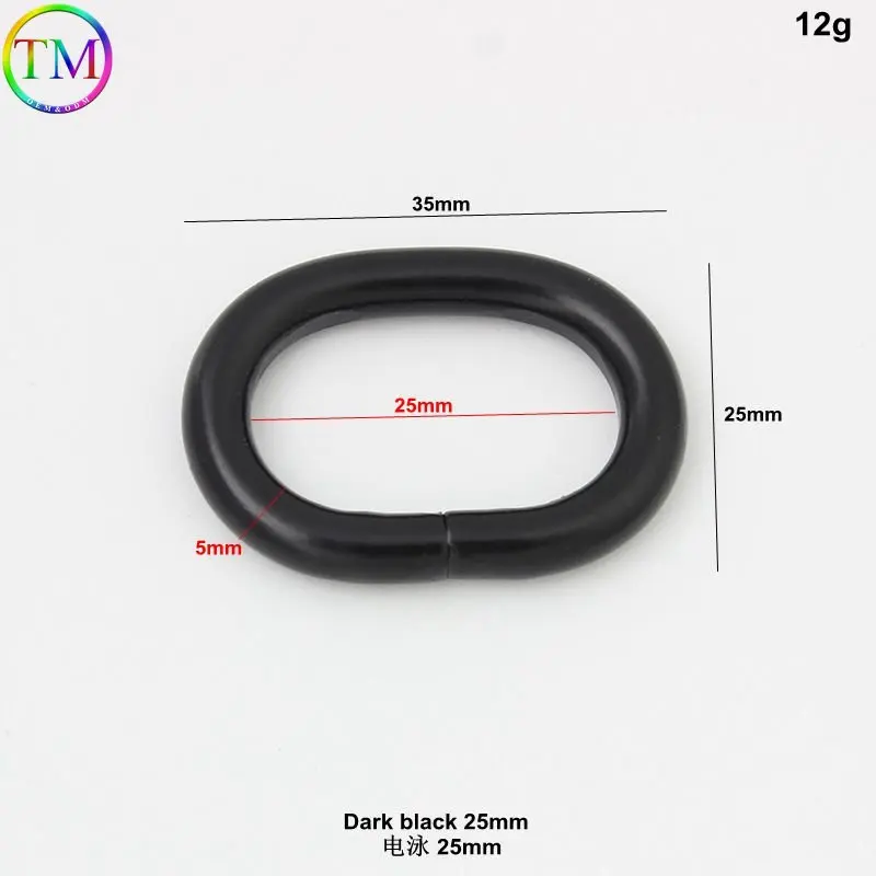 12mm 25mm 38mm Black Metal Buckles Lobster Clasp Oval D Ring Chain Buckle Connectors For DIY Bag Purse Strap Belt Accessories