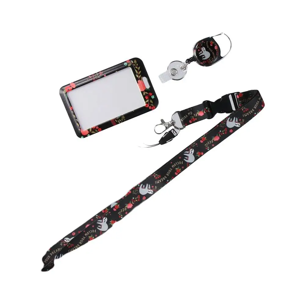 

Doctor Lanyard Vertical ID Badge Holder Black. ID Protector for Office