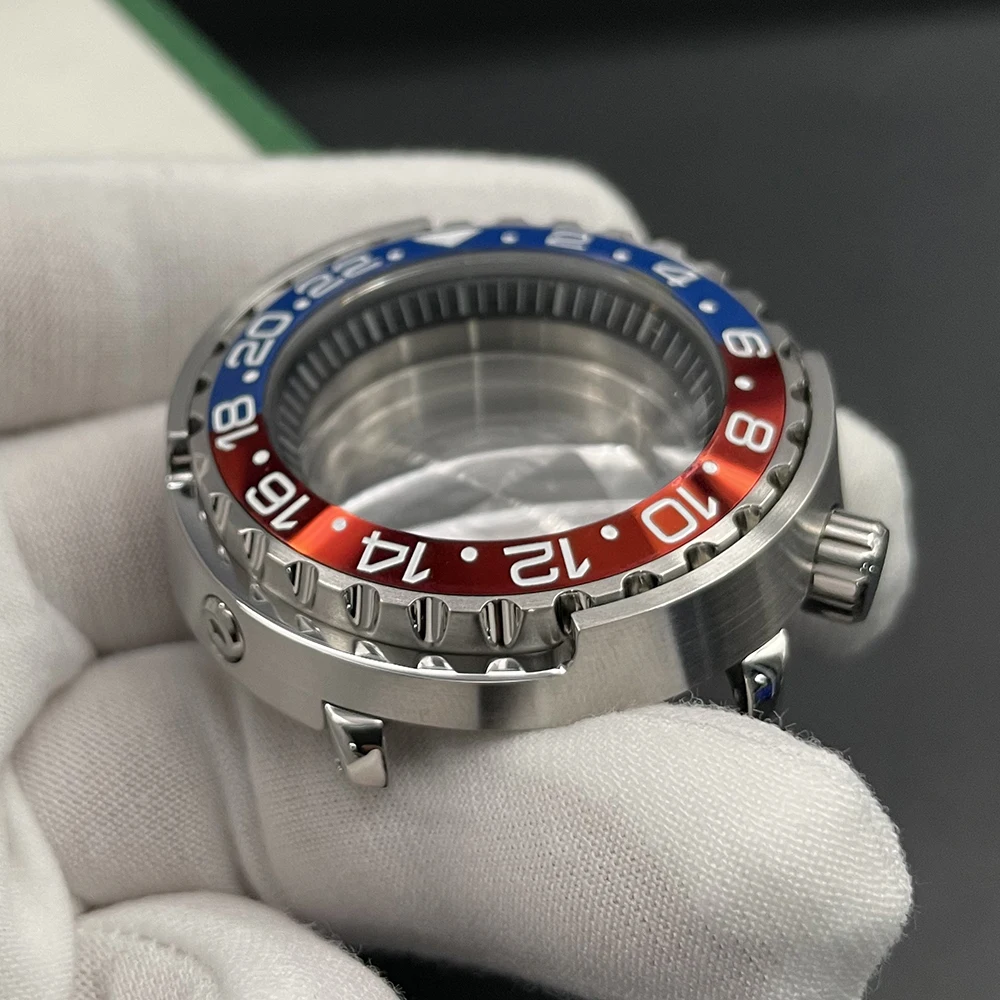 Luxus Seiko Thunfisch Uhr Fall Sapphire Kristall Solide Stahl Shell mit Keramik Lünette Fit für NH35/NH36 Bewegung Uhr teile Set