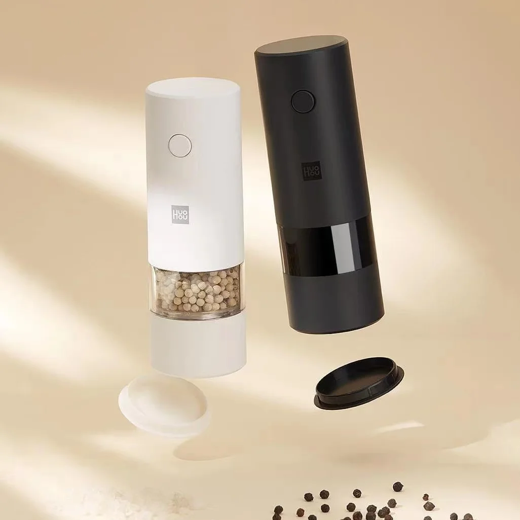 

Xiaomi Youpin Huohou Electric Automatic Mill Pepper And Salt Grinder LED Light 5 Modes Peper Spice Grain Pulverizer For Cooking