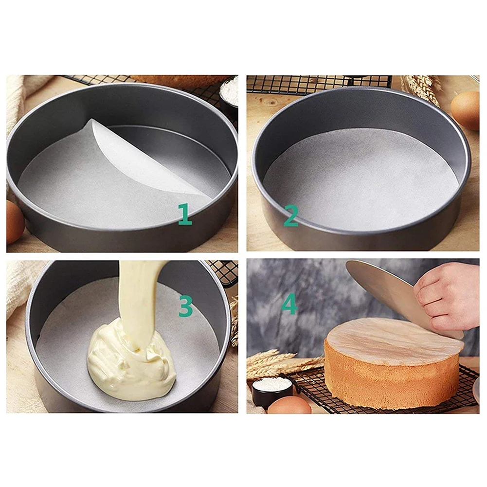 

BBQ Paper Baking Paper Liners Cake Pans Circle Eco-friendly Non Toxic Parchment Round Safe 100pcs 8 In Air Fryer
