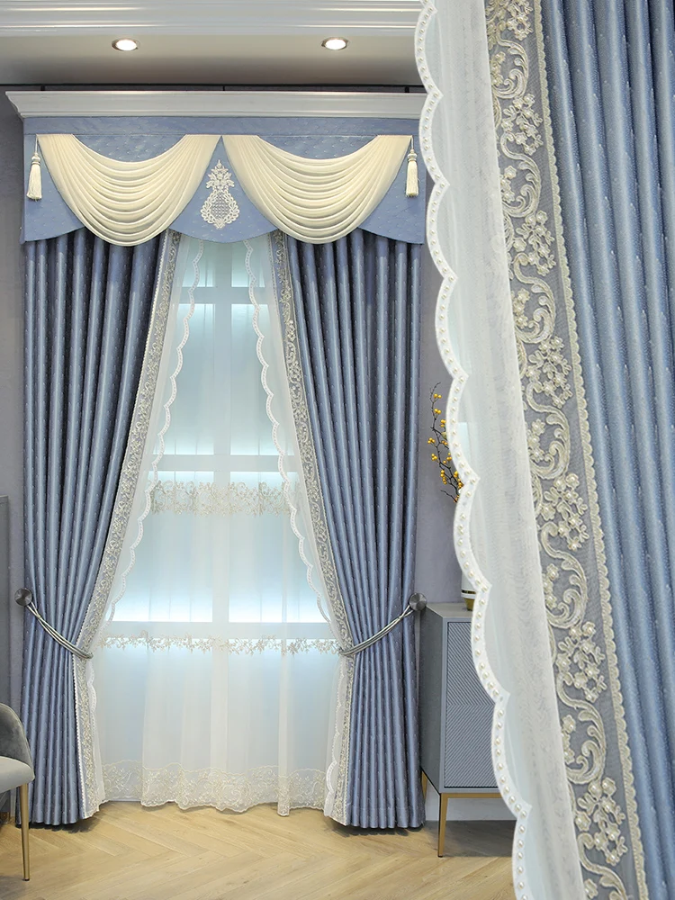 

Шторы для гостиной, спальни светильник роскошные современные затемняющие европейские минималистичные шторы, ветрозащитные оконные шторы ...