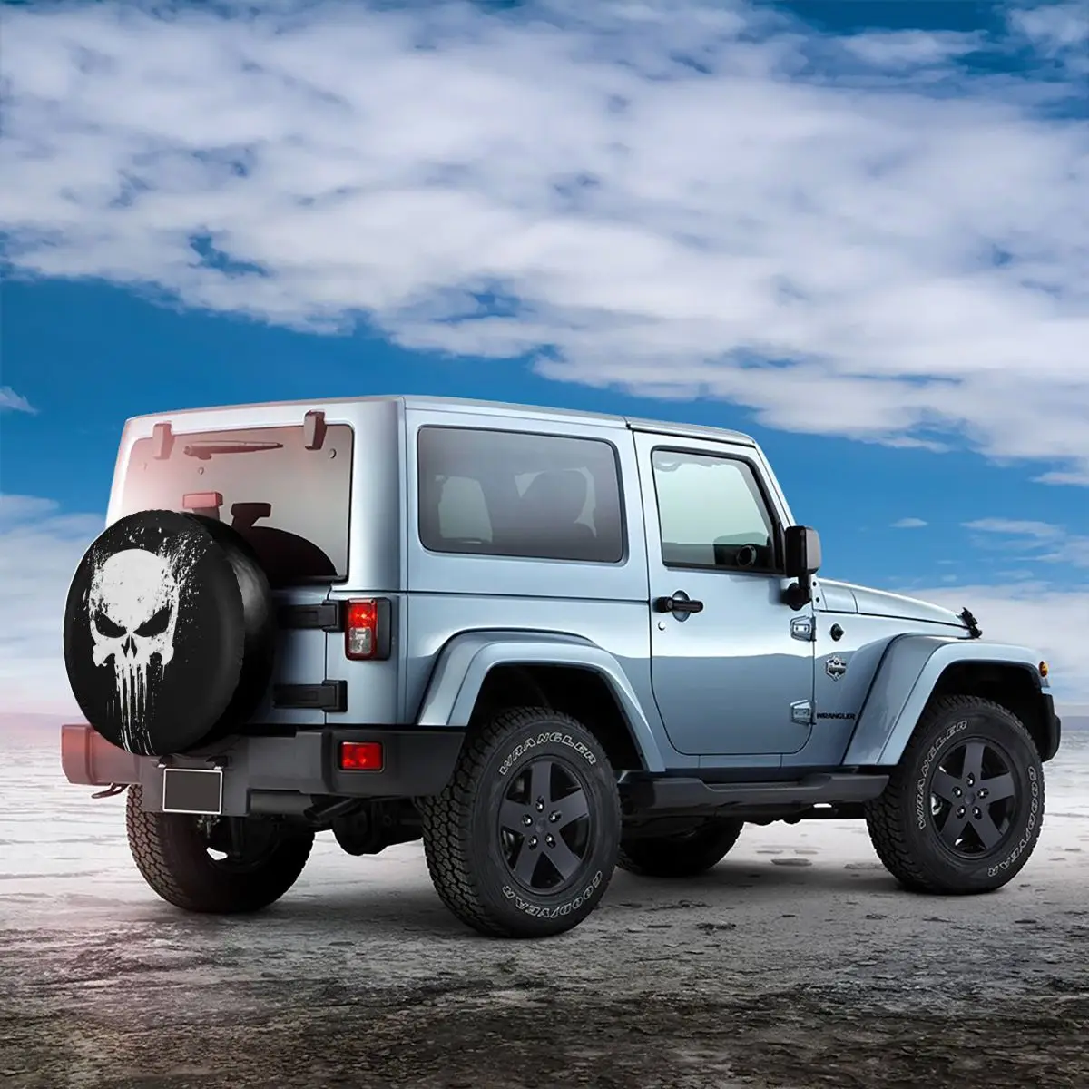 Чехол со скелетом и черепом для запасных шин погодозащищенный Пыленепроницаемый