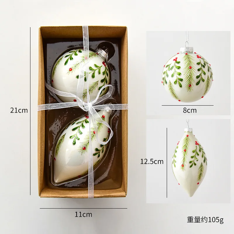 

Рождественские шары стеклянные 2 шт.