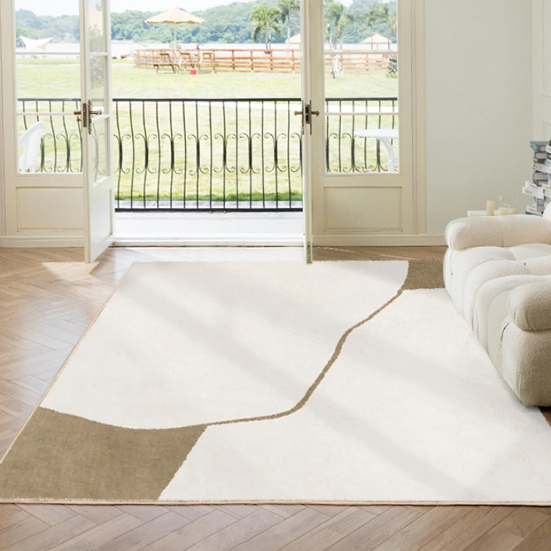

Modern French High-Grade Cream Carpet Living Room Bedroom Cloakroom Large Size Decor Rug Bathroom Absorbent Non-Slip Floor Mat