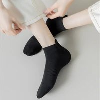 2022 all season womens fashion sport soft solid all match casual simple comfortable cotton socks 6pcs ankle protection