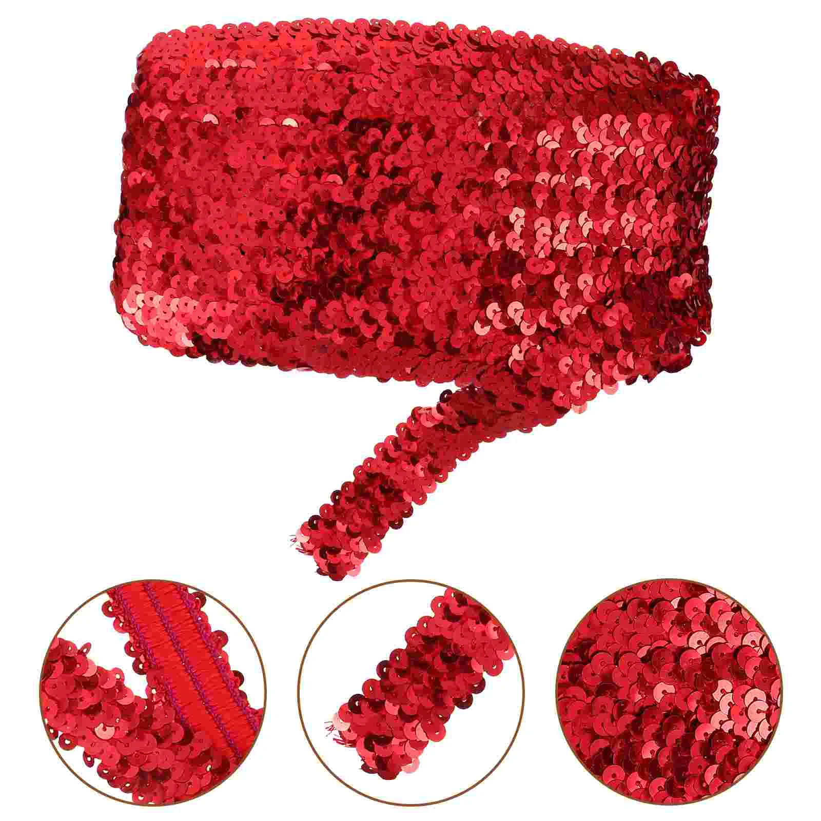 

Replaceable Trim Sequin Fabric Clothing Supplies DIY Curtain Elastic Cuttable Clothes Crafted