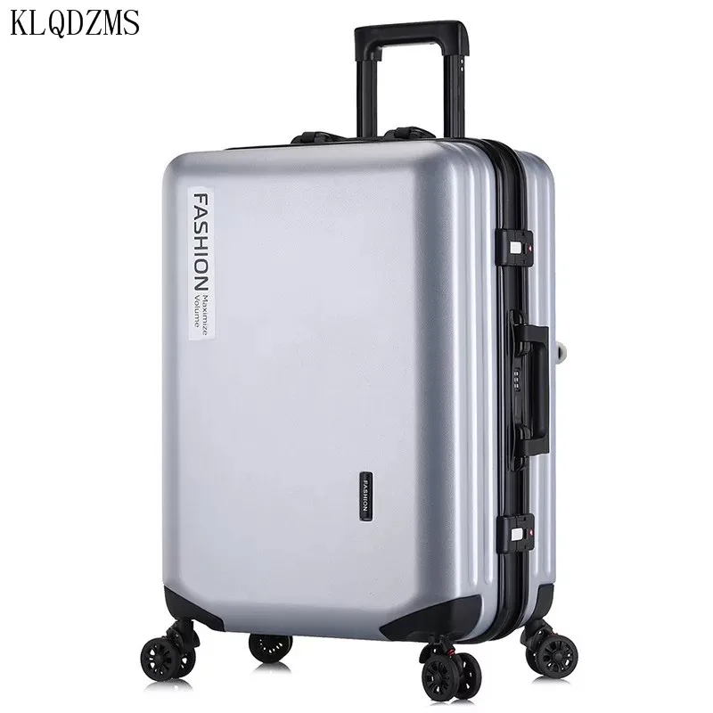 KLQDZMS 20/22/24/26inch New Wear-resistant Waterproof ABS+PC Trolley Suitcase for Men and Women with Wheels Rolling Hand Luggage