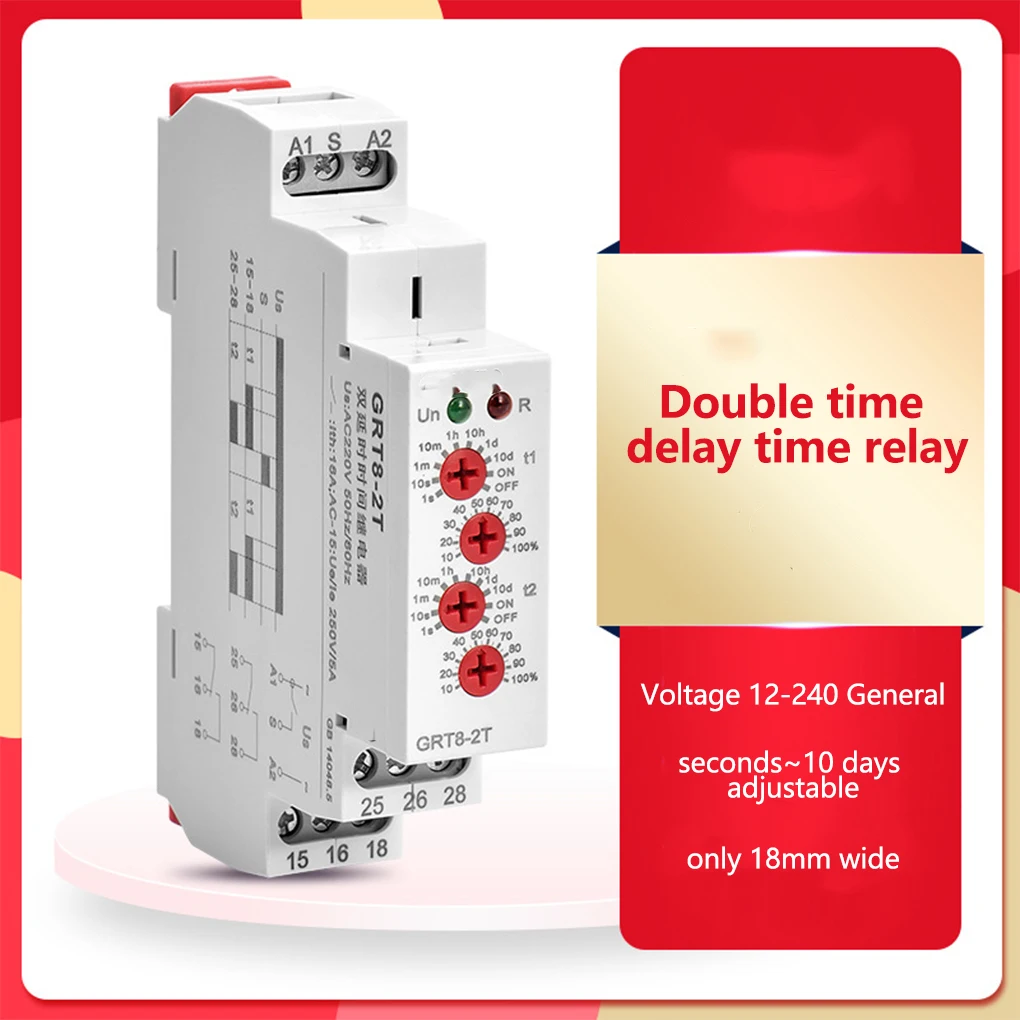 

Multifunction Timer Relay Adjustable Time Relays Voltage Monitor Device