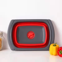 square foldable colanders food strainers extension type long handle grip drain fruit vegetable washing basket camping