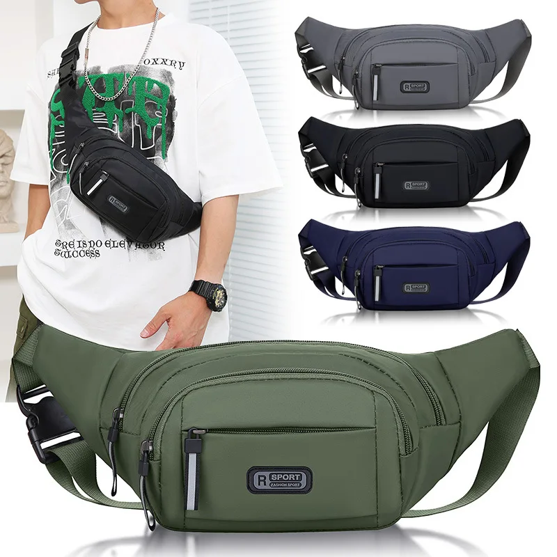 

Sports Bag Waterproof Women's Bag Mobile Running Cashier Chest Bag Men's Phone Large-capacity Business Wallet Waist Messenger