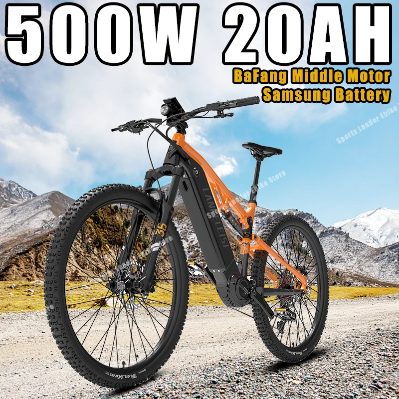 LANKELEISI GT800 Ebike 500W BaFang Средний двигатель 48V 20AH Samsung Аккумулятор 29 дюймов