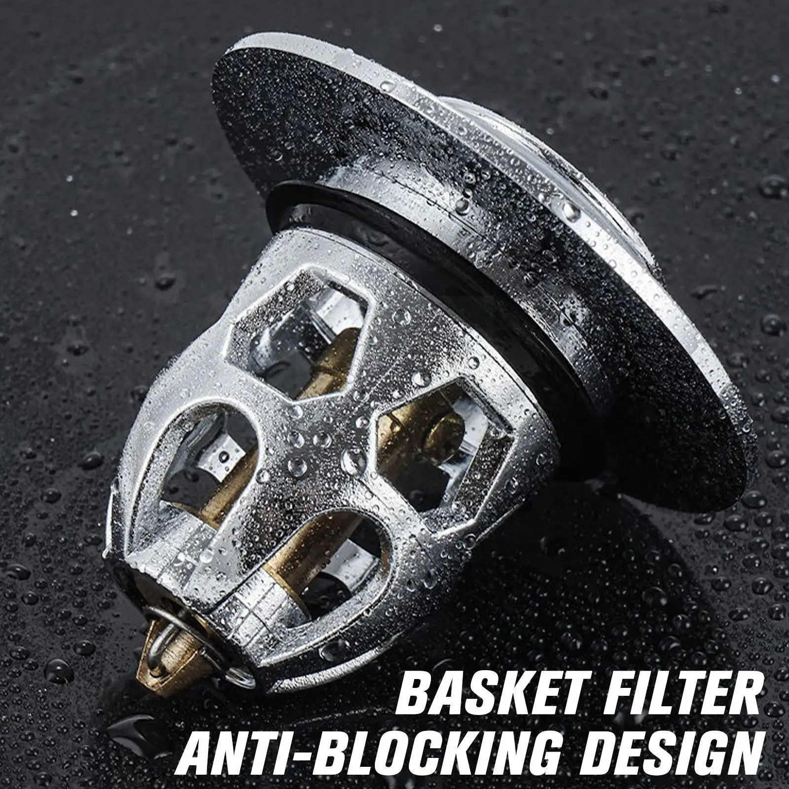 

New Bathroom Steel Push Down Bounce Core Stopper Shower Strainer Filter Sink Drain Tool Hair Bathroom Bath Basin V9m2
