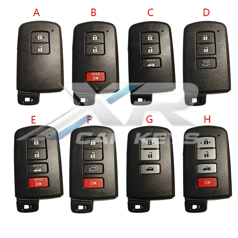Фото Сменный корпус ключа XM38 с 2/3/4 кнопками для Toyota Camry Avalon RAV4 2012-2015, чехол для автомобильного ключа, брелок-накладка №1