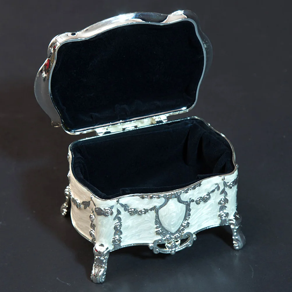 Vintage Trinket Jewelry Box European Style High Footed Treasure Organizer