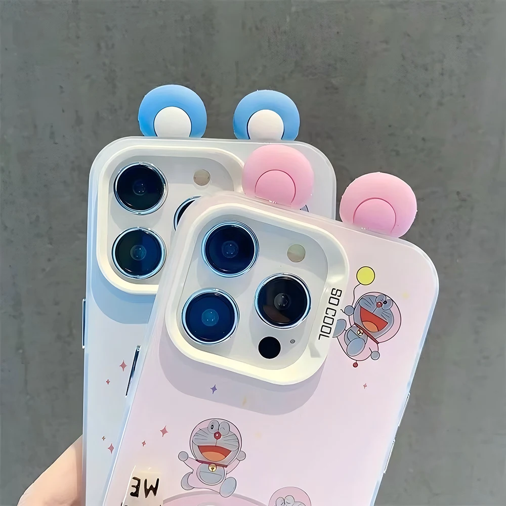 Lovely D-Doraemon Couple Phone Case for OPPO A16 A17 A18 A31 A37 A38 A55 A57 A58 A74 A76 A78 A94 A98 4G 5G Y2k Matte Shockproof