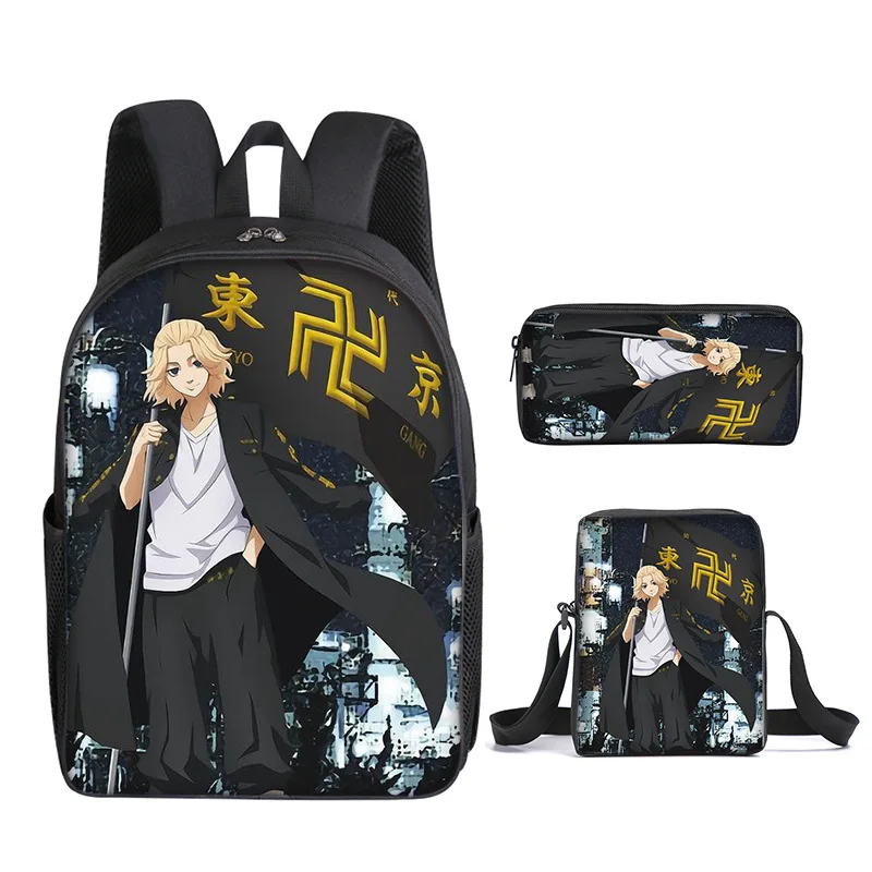 

Anime Tokyo Revengers Backpack Schoolbag Shoulder Bag Pencil Case Gift for Kids Students