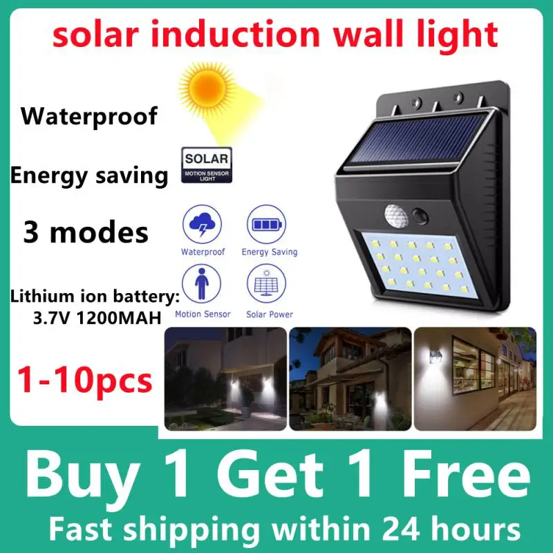 

Solar Light Motion Sensor Wall Light 20LED Outdoor Solar Lamp Waterproof Solar Powered Sunlight Street Lamp Garden Decor