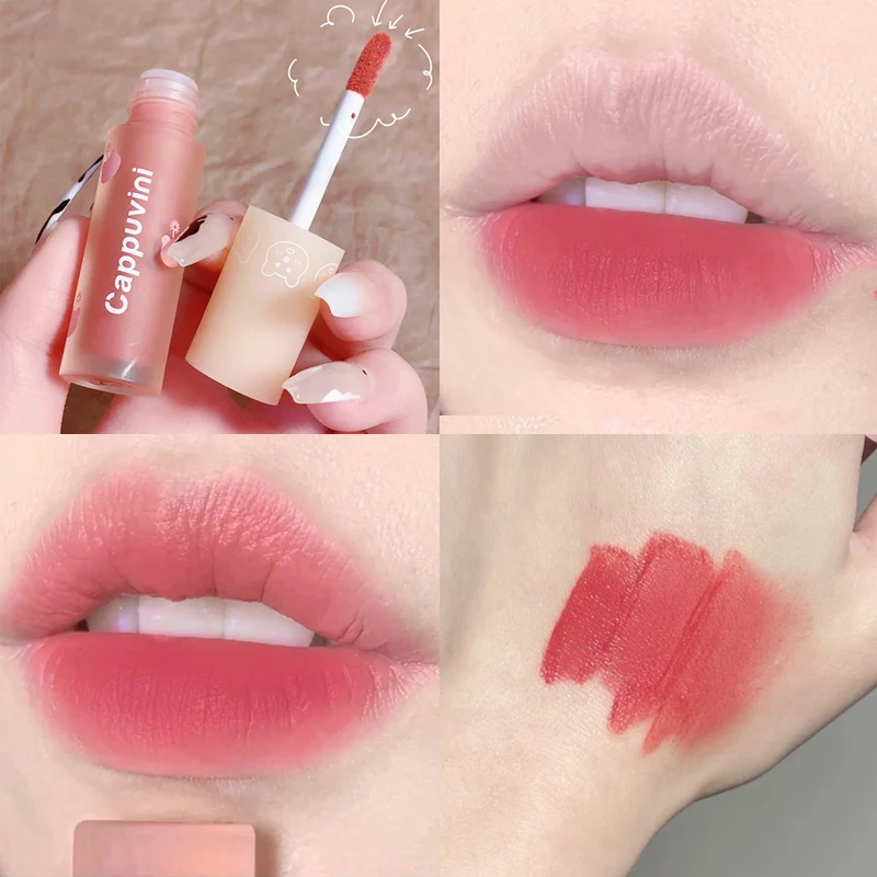 

6 Colors Nude Liquid Lipsticks Waterproof Velvet Matte Lip Gloss Long Lasting Non-stick Cup Lip Tint Makeup Pigmented Cosmetics