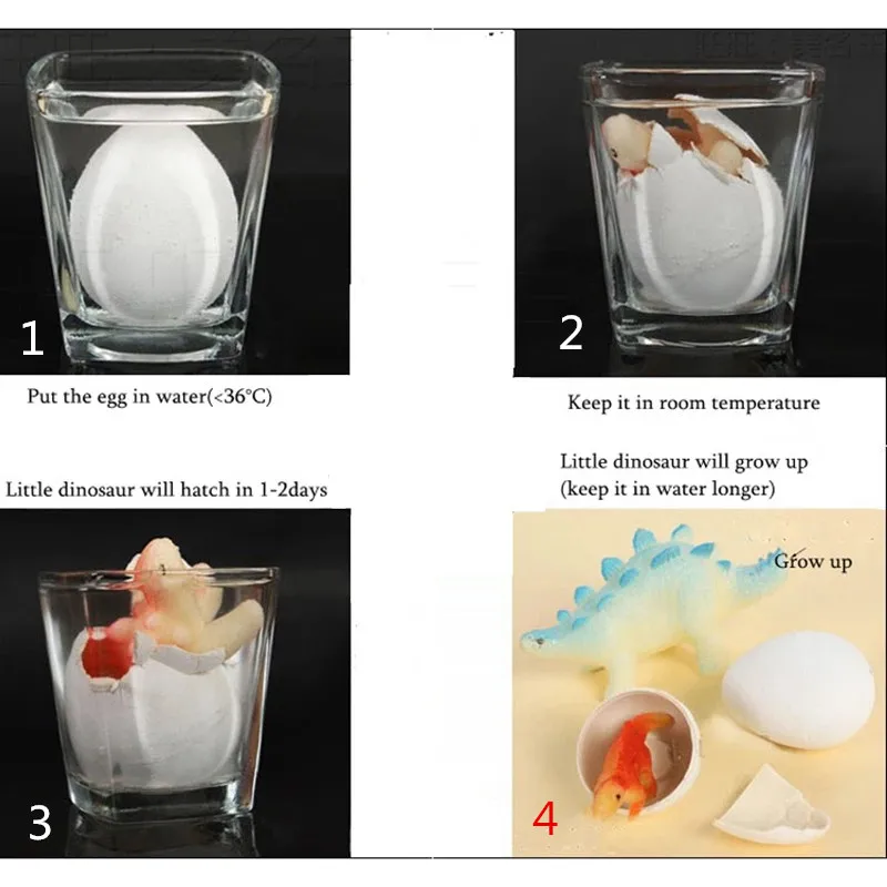 New 5/10pcs Hatching Growing Dinosaur Add Water Grow Egg Magic Animal Breeding Process Educational Teach Funny Toys for Kid |
