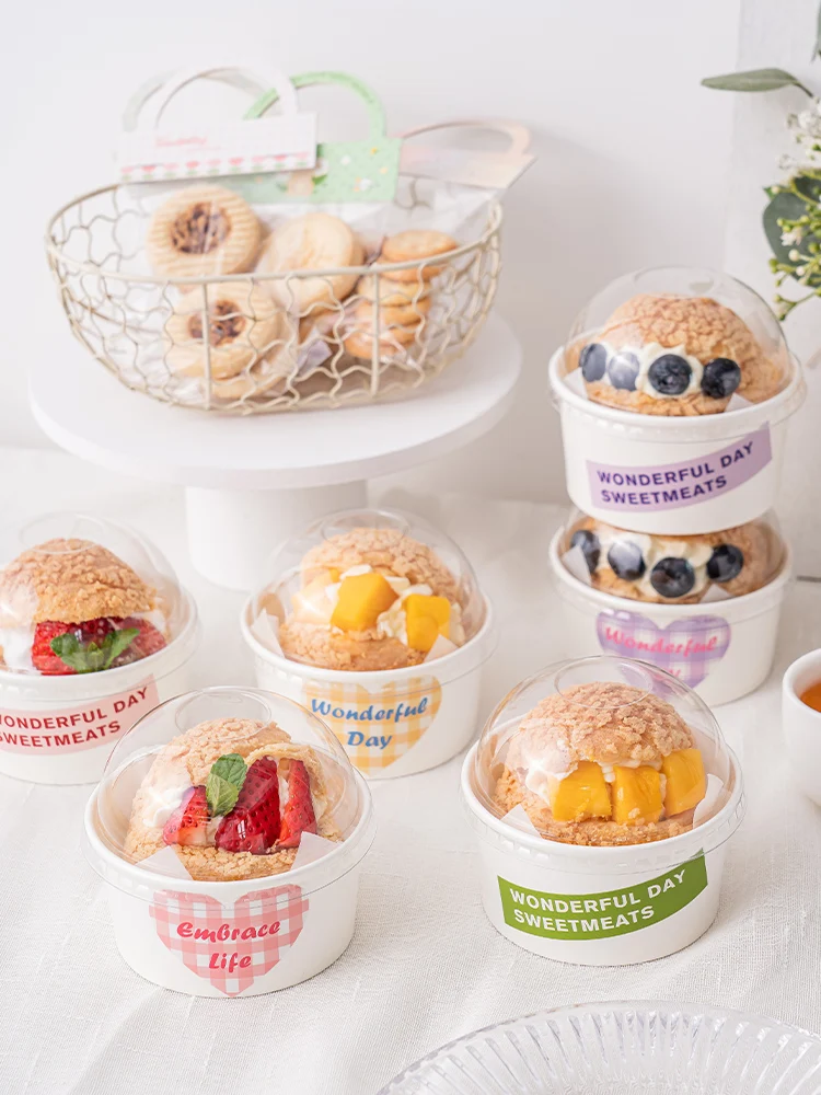 

Круглая Белая Одноразовая чашка для мороженого, 250 мл, 8 унций, 50 шт.