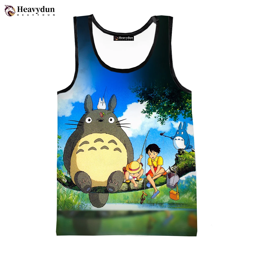 

Newest Anime Totoro Fashion Summer Men Tank Tops Sleeveless Spring Harajuku Streetwear Personality 3D Printed Men's Clothing