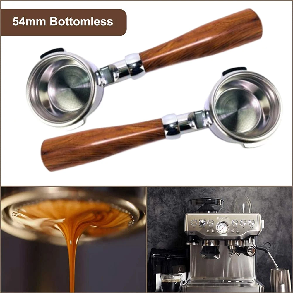 

Espresso Coffee Making Coffee Maker Handle Coffee Parts 304 Stainless Steel Bottomless Portafilter Coffee Machine Filter