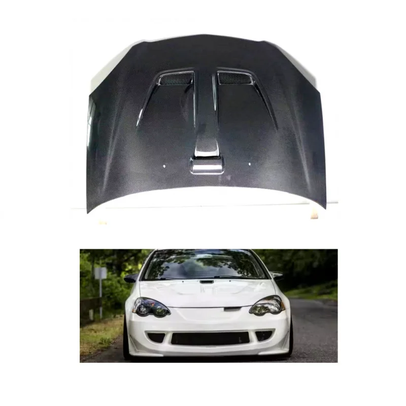 Фото Для Honda Integra DC5 / Acura RSX (2001-2006) |   Замена переднего капота JDM |   Капот из углеродного волокна, соответствующий стандартам OEM №2