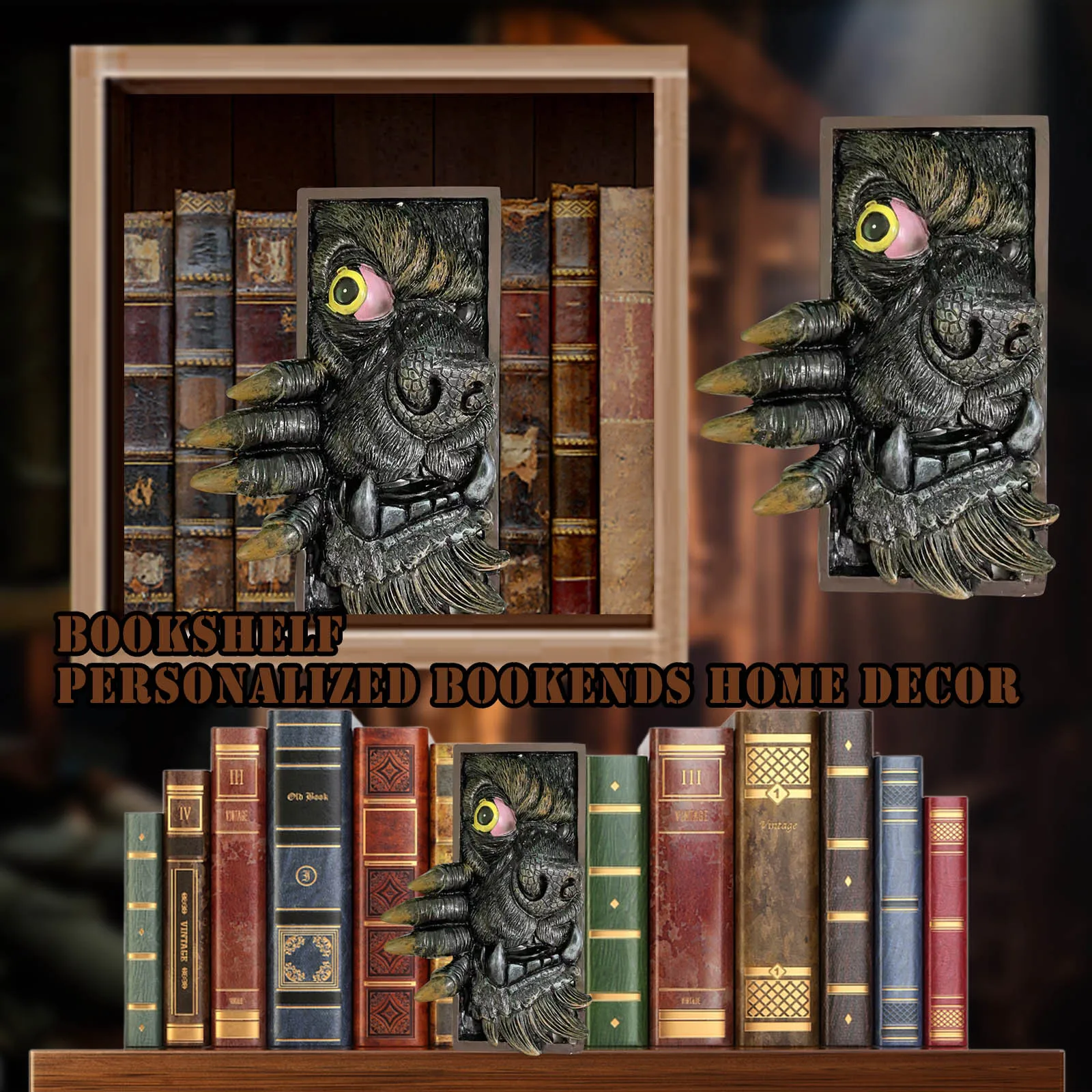 

Книжная полка Peeping монстр креативный ужас реалистичный 3D Персонализированная книжная полка Монстр Для Дома Офиса книжная полка держатель