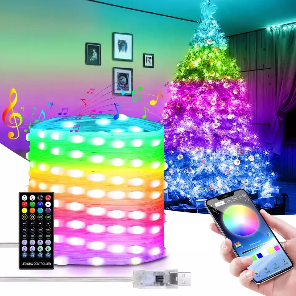 20M Smart LED String Lights APP Control Christmas LED Lights Fairy Garland Lamp for Xmas Navidad Home Room Outdoor Decoration
