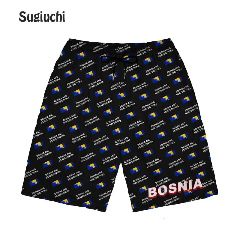 

Bosnia And Herzegovina BIH Men's Shorts Pocket Beach Trousers For Men Man Basketball Streetwear New Casual Sports Pants Summer