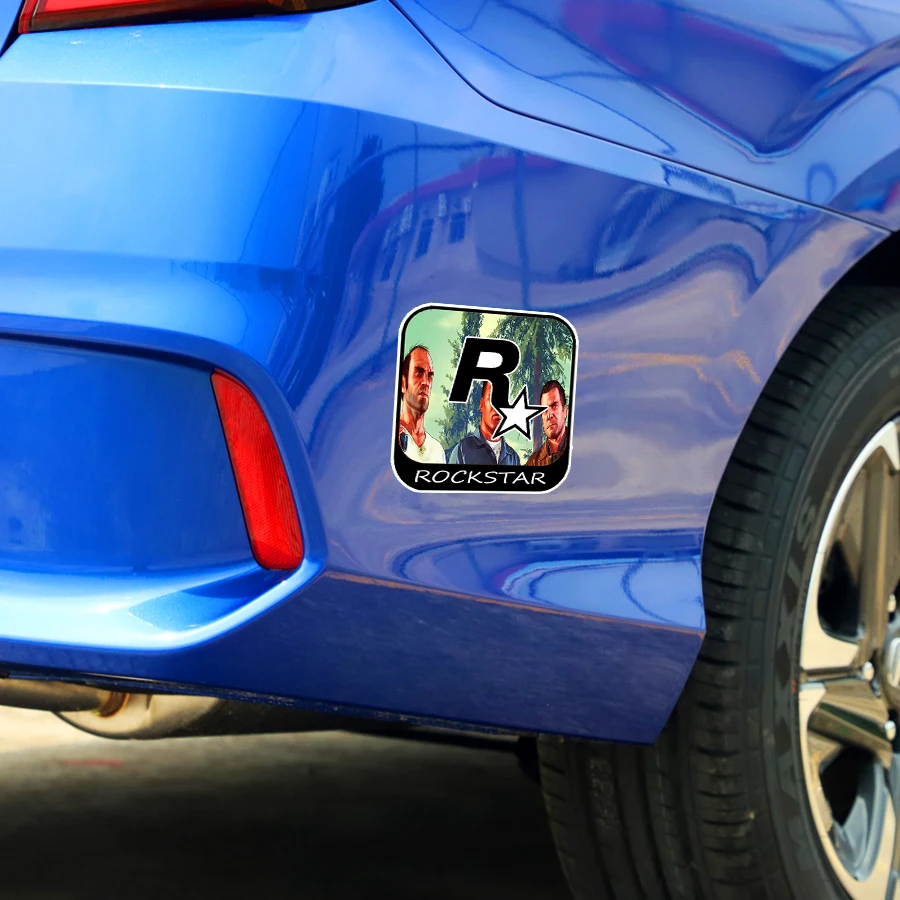 

GTA5 Funny Car Stickers Rocket Star Personality Tank Cap Creative Decals Sunscreen Waterproof Exterior Accessories For Automobil