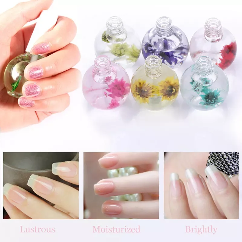 

NEW Bottle 15ml Dried Flowers Softener Nutritional Cuticle Oil Treatment Nutritious Gel Anti-dead Skin and Anti-barb Nail Care O