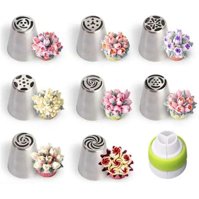 

2022 Bags Tips Cake Icing Piping Stainless Cream Nozzle Cupcake Decorating Tools Cake Nozzles Pastry Bags