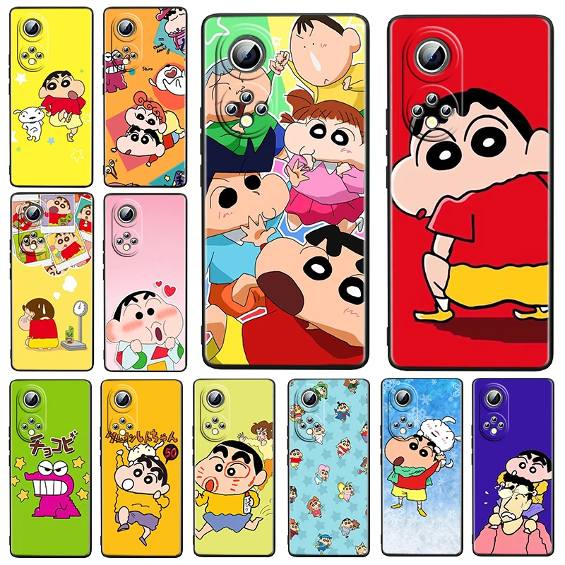 

Crayon Shin-chan Anime For Honor 60 50 30 20 20S Pro Plus 5G Magic3 Play5 5T Lite Soft Silicone Black Phone Case Fundas Cover