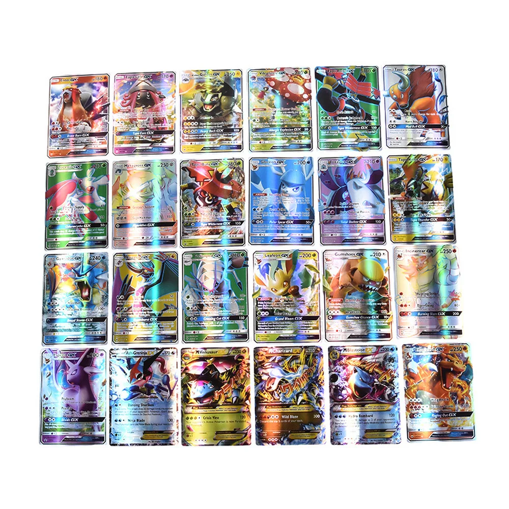 

Pokemon Cards Paper English Spanish French Game Hobby Collection Cards TAG TEAM VMAX GX V Battle Desktop Fun Children Gift Toys