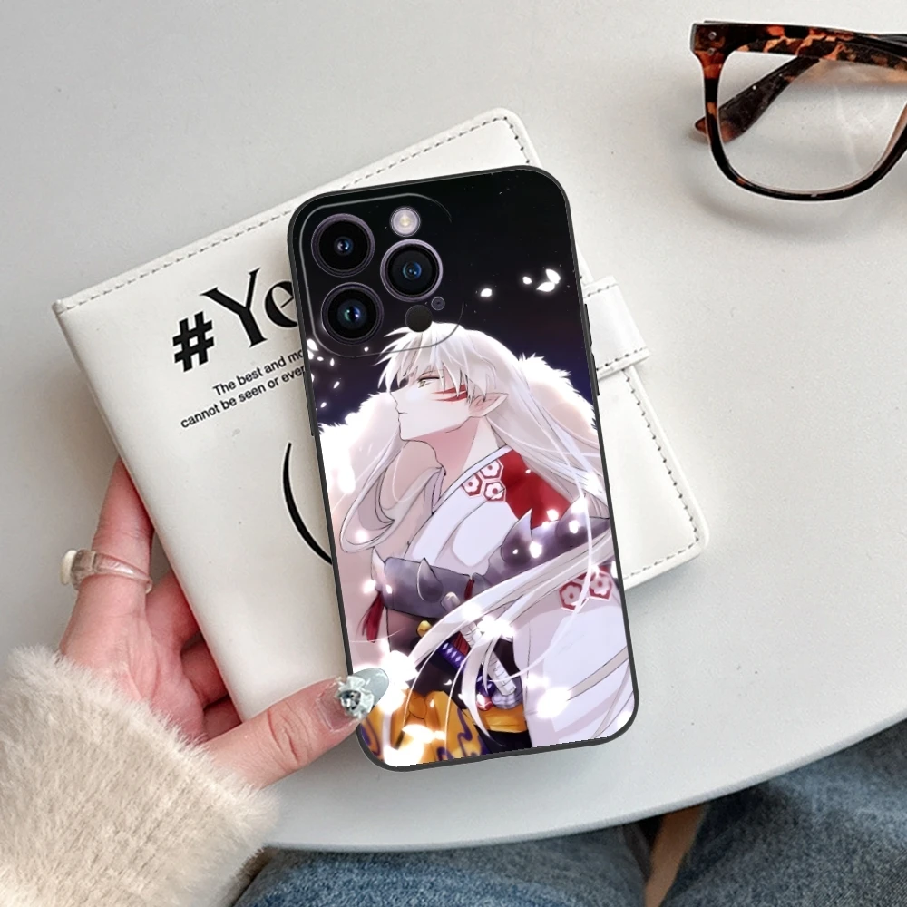 Чехол для мобильного телефона Inuyasha Sesshoumaru iPhone 15 14 13 12 11 X XR XS 8 7 Pro Max Plus Mini черный