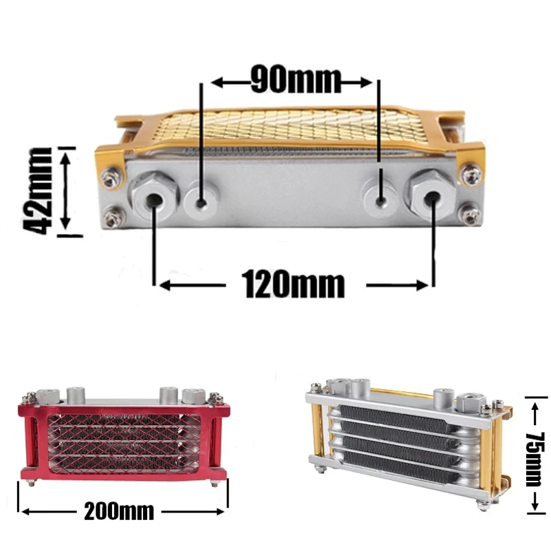 

Motocross Oil Cooler Radiator for 50cc 70cc 90cc 110cc Horizontal 125cc 140cc Monkey Bike ATV Engine Oil Cooler Retrofit Kit
