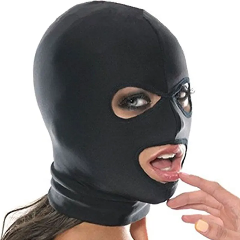 Mouth Eye Open Head Harness Elasticity Blindfold For Couple 